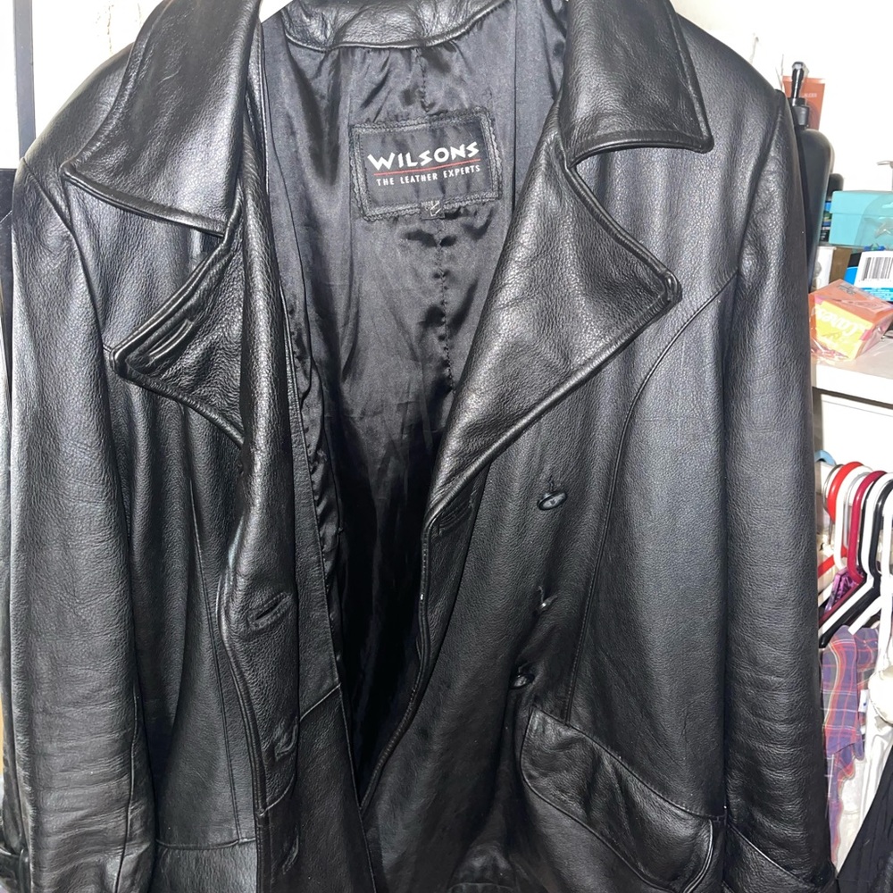 Leather coat